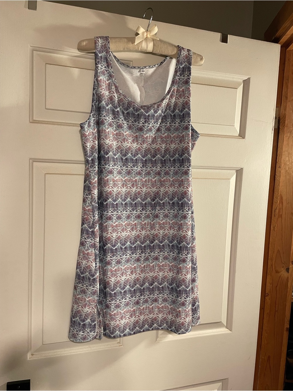 Sleeveless Printed Mini Dress in Lavender Pink